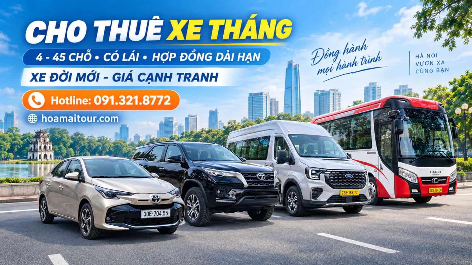 Cho thuê xe tháng giá rẻ nhất tại Hà Nội